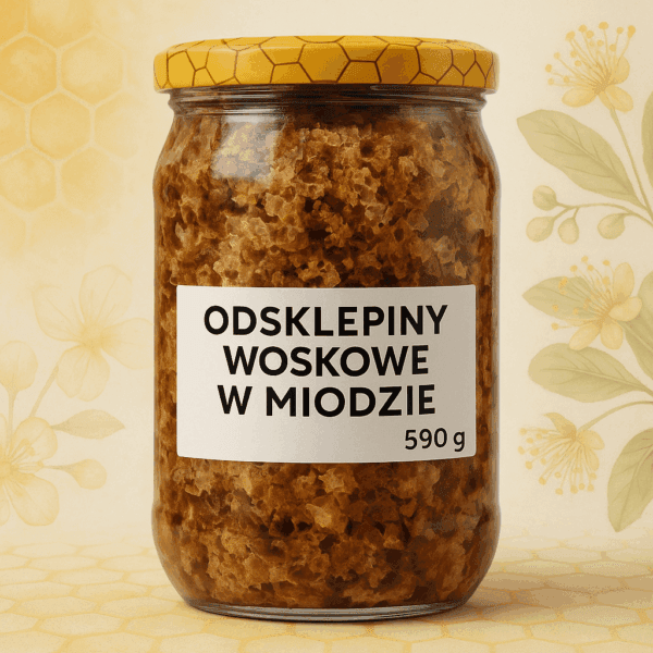 Odsklepiny woskowe w miodzie 590g