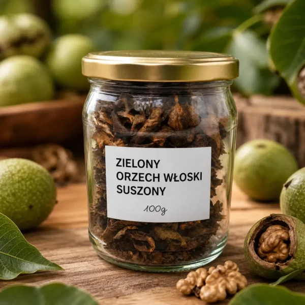 Zielone suszone orzechy włoskie